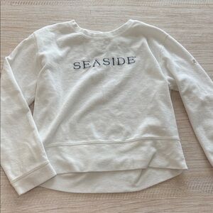 Seaside Women's Classic White Crew Neck Sweater